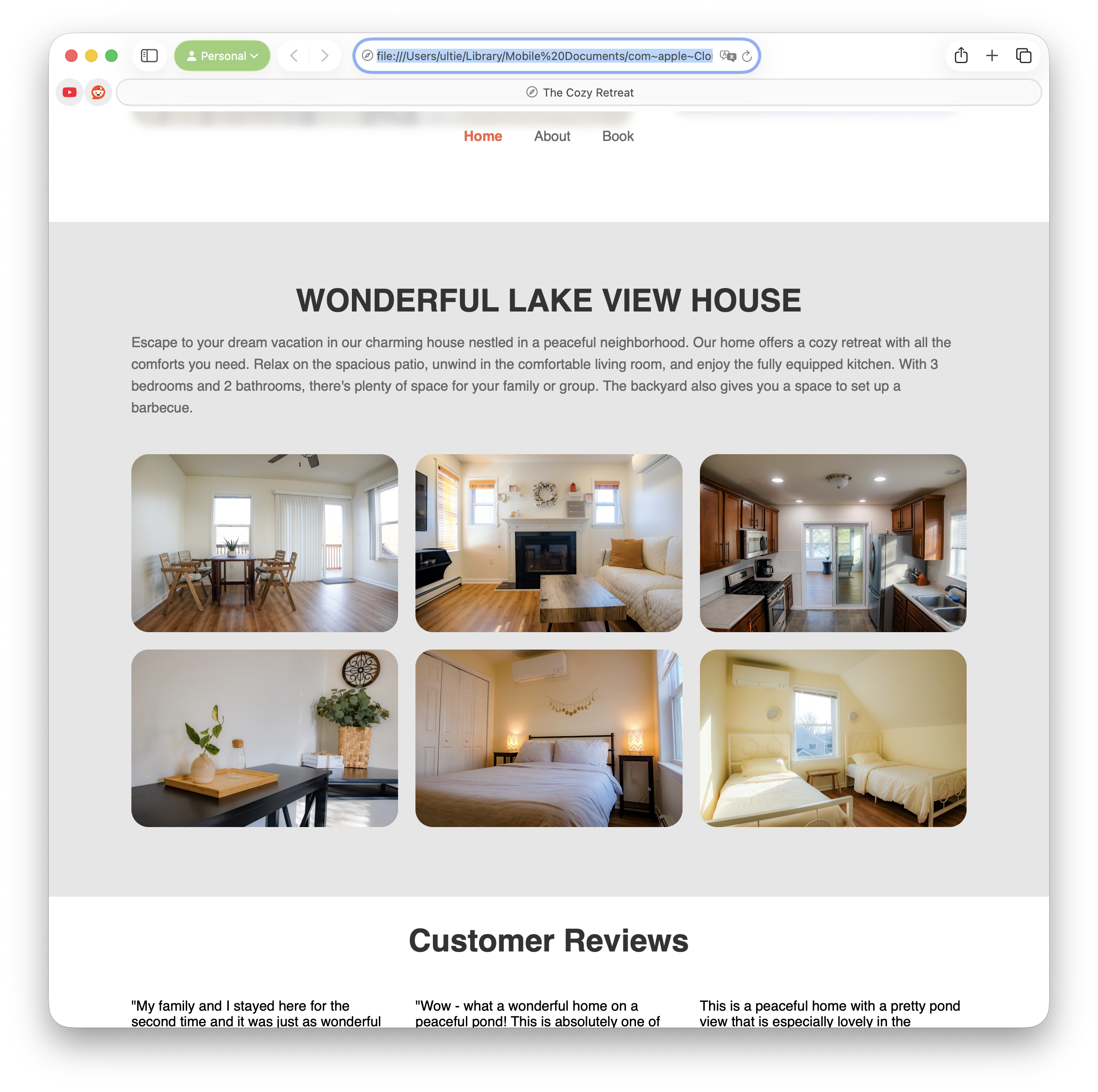 2B Rental — property description and photo gallery